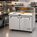 Thumbnail image #2 for Migali Competitor Series 48-Inch Two-Section Refrigerated Sandwich Prep Table, Rear-Mount Self-Contained, Solid Doors
