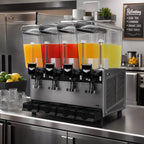 Thumbnail image #2 for Vollrath VBBE4-37-S 4-Bowl Pre-Mix Refrigerated Beverage Dispenser with Stirring Paddle, 5.3-Gallon Bowls, Countertop Stainless Steel