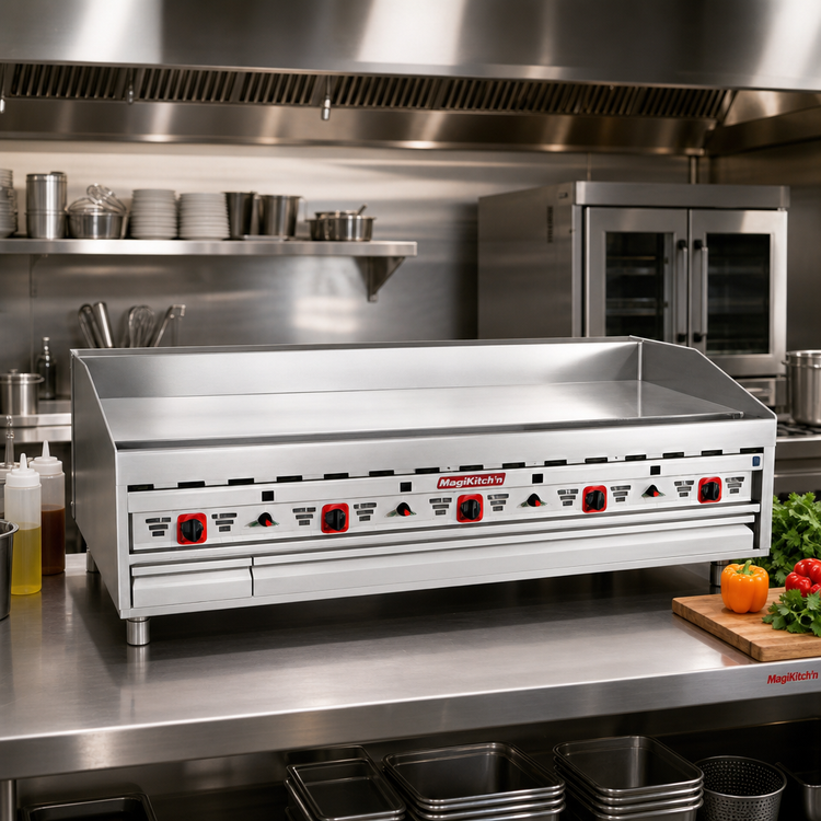 Product image #2 for MagiKitch'n 60-Inch Countertop Gas Griddle with Electric Thermostat and Matchless Ignition