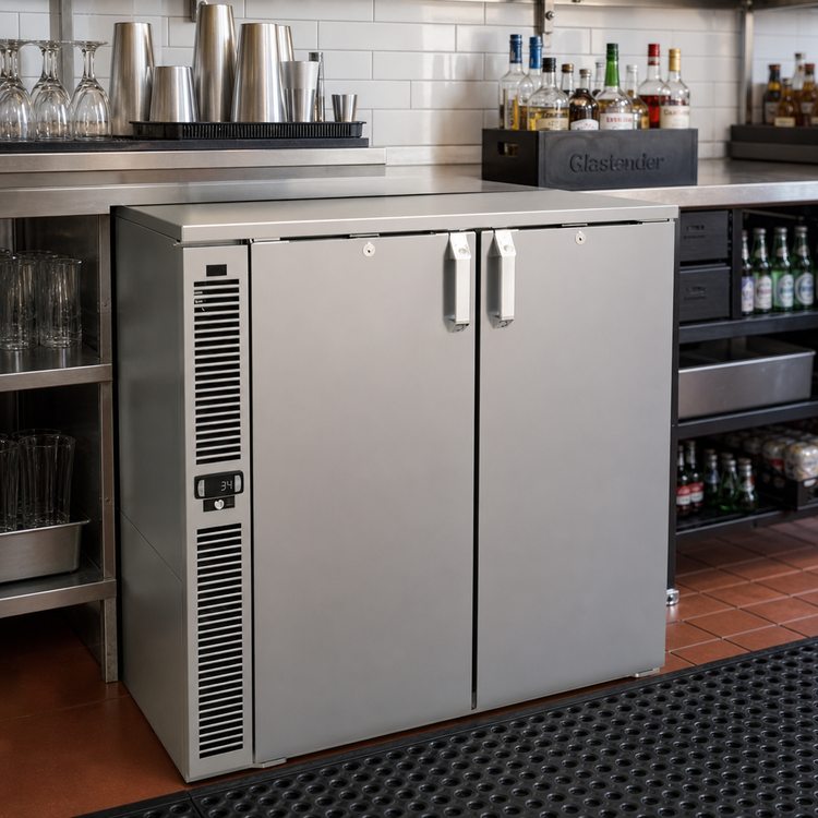 Product image #2 for Glastender F1SB36 One-Zone Side-Serviced Bar Profile Glass Froster, 36-Inch Wide, Two-Section
