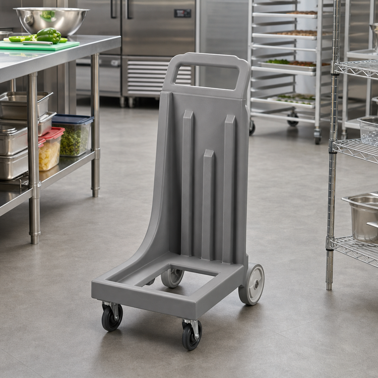 Product image #3 for Cambro Camdolly Open Frame Commercial Dolly with Handle, Charcoal Gray, 350 lb Capacity