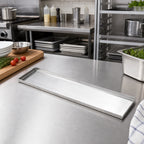 Thumbnail image #2 for American Metalcraft ST20 Rectangular Stainless Steel Satin Finish Serving Tray, 20-1/8 x 4-1/2 Inch Case of 16