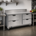 Thumbnail image #2 for Beverage-Air 60-Inch Two-Section Worktop Refrigerator with 4 Drawers