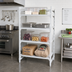 Thumbnail image #3 for Cambro Camshelving Premium 4-Shelf Solid Stationary Polymer Shelving Starter Unit, 18 x 60 x 64 Inches, Speckled Gray