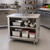 Thumbnail image #2 for Advance Tabco Special Value Economy Flat Top Open Front Base Work Table with Mid-Shelf, 36 x 30 Inches, 16 Gauge 304 Stainless Steel Top