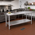 Thumbnail image #2 for Duke 84-Inch Stainless Steel Work Table with Undershelf, 24-Inch Deep, Flat Top, 36-Inch High