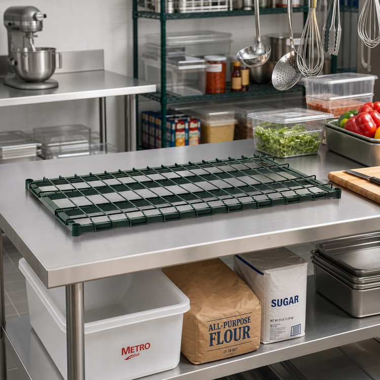 Product image #2 for Metro Super Erecta 36 x 18 Inch Dunnage Shelf with Lift-Off Wire Deck and Metroseal 3 Epoxy Finish