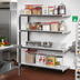 Thumbnail image #2 for Cambro Camshelving Elements XTRA 4-Tier Solid Stationary Add-On Polymer Shelving Unit, 21 x 54 x 84 Inches, Speckled Gray
