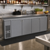 Thumbnail image #2 for Glastender Two-Zone Front-Serviced Bar Profile Back Bar Cooler, 108 Inch, 4-Section, Self-Contained