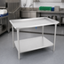Thumbnail image #2 for John Boos 36-7/8-Inch Stainless Steel Dish Sorting Table with Raised Edge, Undershelf, and Adjustable Bullet Feet