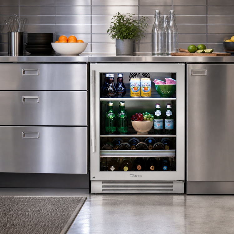 Product image #2 for True Residential 24-Inch Single-Section Undercounter Beverage Center with Glass Door