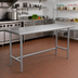 Thumbnail image #2 for Advance Tabco 84-Inch x 24-Inch Flat Top Open-Base Work Table with 14-Gauge 304 Stainless Steel Top and Galvanized Legs