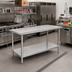 Thumbnail image #2 for Advance Tabco 84-Inch x 24-Inch Flat Top Stainless Steel Work Table with Adjustable Undershelf