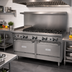 Thumbnail image #2 for Garland GF Starfire Pro 60-Inch Gas Restaurant Range with 8 Open Burners, 12-Inch Thermostatic Griddle, and 2 Standard Ovens