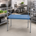 Thumbnail image #2 for QuadPlus Louvered Polymer Shelf Mat with Quad-Adjust Wire Frame, 48 x 21 Inches, Blue