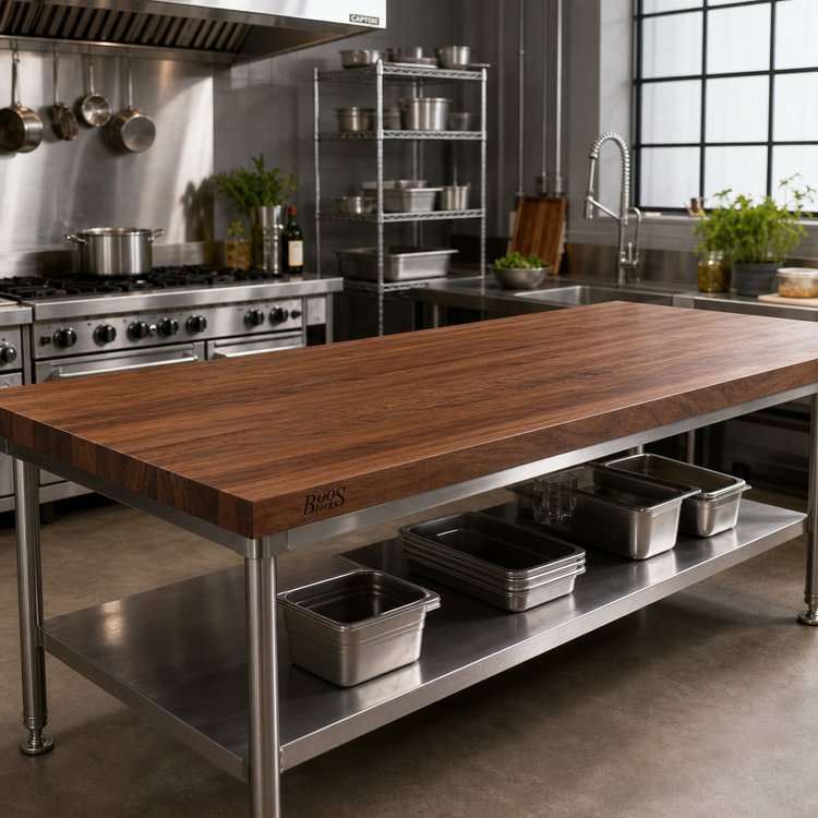 Product image #2 for Boos Block American Black Walnut Edge Grain Kitchen Countertop, 96 x 38 x 1-1/2 Inch