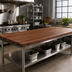 Thumbnail image #2 for Boos Block American Black Walnut Edge Grain Kitchen Countertop, 96 x 38 x 1-1/2 Inch