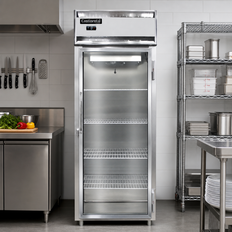 Product image #2 for Continental Refrigerator D1FENSSGD Designer Line 1-Section Wide Full-Height Glass Door Reach-In Display Freezer