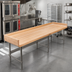 Thumbnail image #2 for John Boos 96 Inch x 30 Inch Edge Grain Maple Bakers' Work Table Top with 4 Inch Backsplash