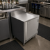 Thumbnail image #3 for BK Resources Well Series 24 x 21 Inch Stainless Steel Underbar Cabinet with Flat Top, Raised Edge and Locking Hinged Door