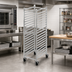 Thumbnail image #2 for Channel Manufacturing Knock-Down Aluminum End-Load Bun Pan Rack with 5-Inch Casters, 15-Pan Capacity