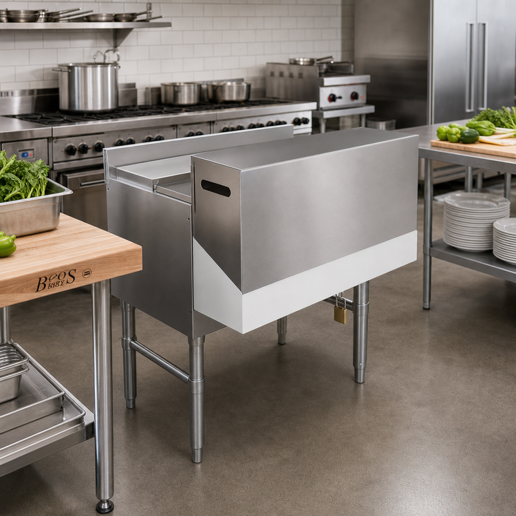 Product image #2 for John Boos Double 36-Inch Speed Rail Locking Cover, 18/300 Stainless Steel
