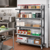 Thumbnail image #2 for Cambro Camshelving Elements XTRA 5-Tier Stationary Add-On Polymer Shelving Unit, 21 x 48 x 72 Inches, Speckled Gray