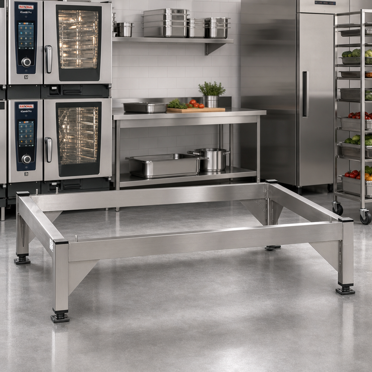 Product image #2 for RATIONAL UG I Stationary Low Open Stainless Steel Oven Stand for Combi-Duo SCC 61/CMP 61