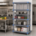 Thumbnail image #2 for Quantum Millenia 30-Inch Wide x 21-Inch Deep x 74-Inch High 5-Shelf Stationary Polymer Shelving Starter Unit