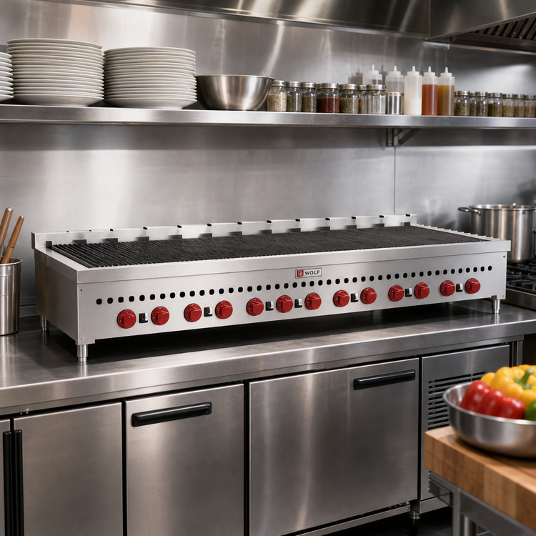 Product image #2 for Wolf SCB72 72-Inch Countertop Charbroiler with 13 Burners