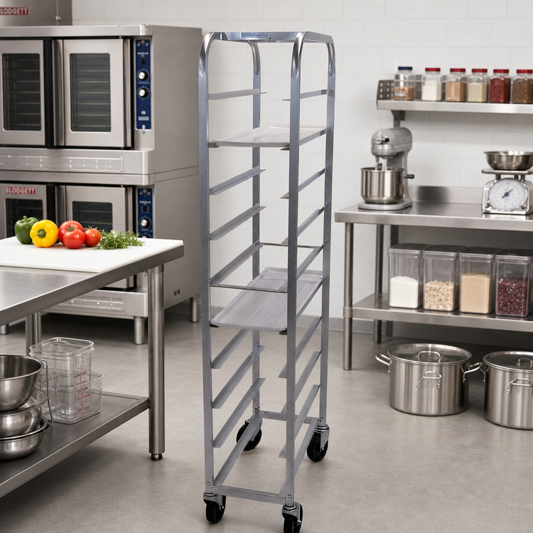 Product image #3 for Channel Manufacturing All-Welded Standard Series Aluminum End-Load Platter Rack, 10-Platter Capacity