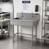 Thumbnail image #2 for Advance Tabco Multiwash Freestanding Hand Wash Sink with 2 Electronic Faucets, 40 Inch Wide, 304 Stainless Steel