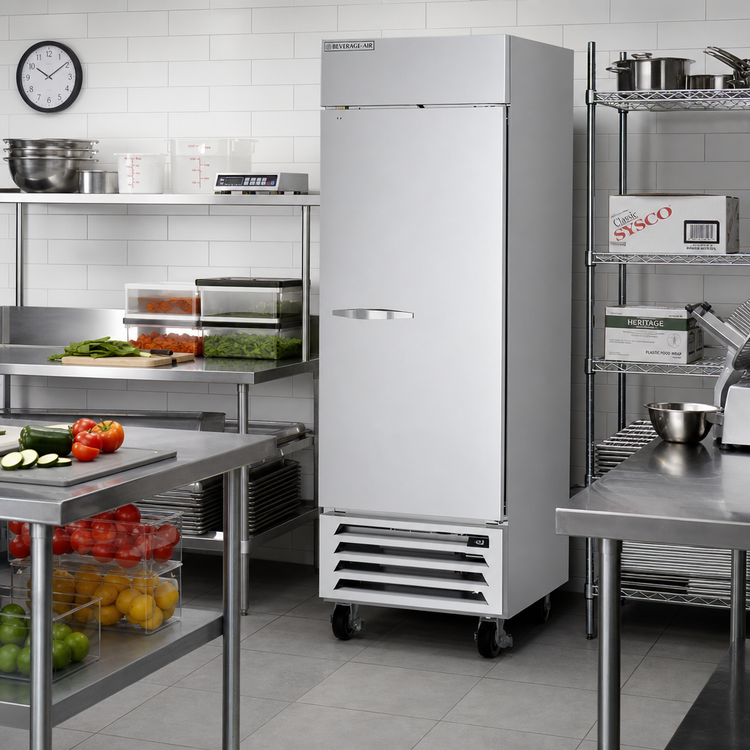 Product image #2 for Beverage-Air Horizon Series HBF23HC-1 One-Section Reach-In Freezer, 23.3 Cu. Ft., Right-Hinged Solid Door, Stainless Steel
