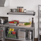 Thumbnail image #2 for Cambro Camshelving® Elevation EWSSKA2130V580 Wall-Mounted Vented Add-On Shelf Kit, 21 x 30 Inch, Brushed Graphite