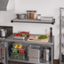 Thumbnail image #2 for Cambro Camshelving Elevation Series 21 x 30 Inch Wall-Mounted Vented Add-On Shelf Kit, Brushed Graphite