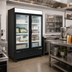 Thumbnail image #2 for Kool-It KGF-48 Two-Section Glass Door Freezer Merchandiser, 48 Cu. Ft., Black