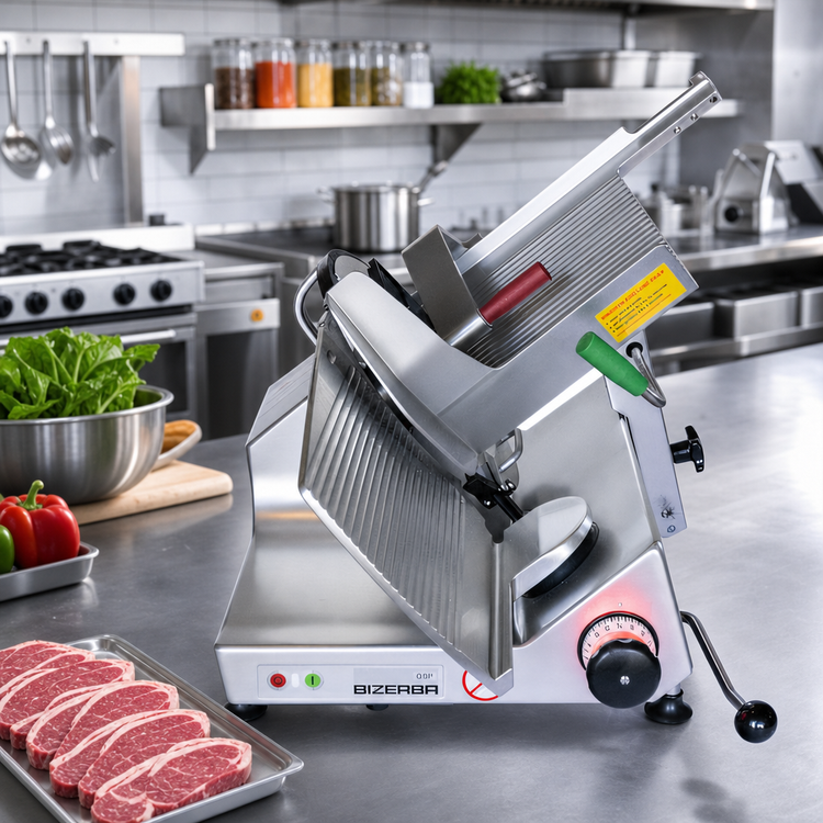 Product image #2 for Bizerba 13-Inch Manual Heavy-Duty Marine Illuminated Safety Meat Slicer, 220V/60Hz