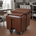 Thumbnail image #3 for Cambro SlidingLid™ Mobile Ice Caddy, 125 lb Capacity, Sliding Lid, Dark Brown