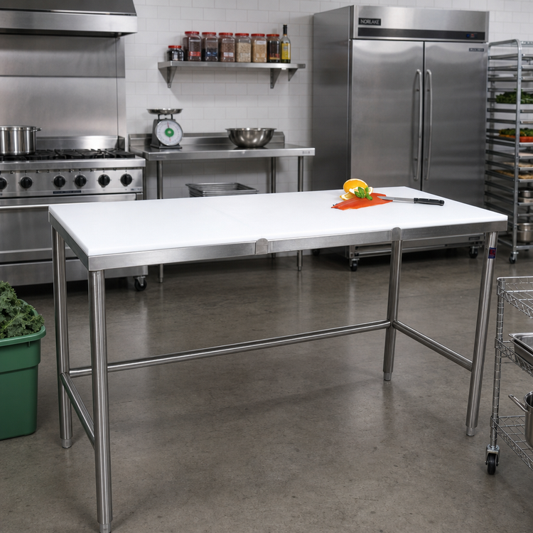 Product image #2 for John Boos 60-Inch x 30-Inch Trimming Table with 3/4-Inch Reversible Poly Top