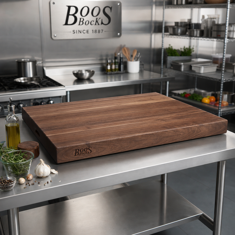 Product image #2 for Boos Block 48-Inch x 36-Inch x 3-Inch American Black Walnut Edge Grain Kitchen Countertop with Varnique Finish