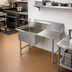 Thumbnail image #2 for BK Resources One-Compartment Stainless Steel Sink with 24-Inch Right Drainboard, 24 x 24 x 14 Bowl