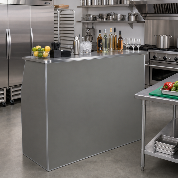 Product image #3 for Amara 4-Foot Folding Portable Bar Table, Laminate, Slate Gray