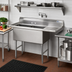 Thumbnail image #2 for Advance Tabco Special Value Series 2-Compartment Fabricated Sink with 18-Inch Right-Hand Drainboard and 24 x 24 x 14-Inch Bowls