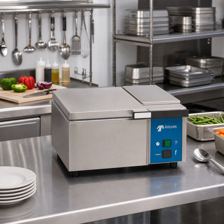 Product image #2 for Antunes DFW-100 Deluxe Countertop Steam Food Warmer, Half-Size Pan, Self-Contained Water Tank