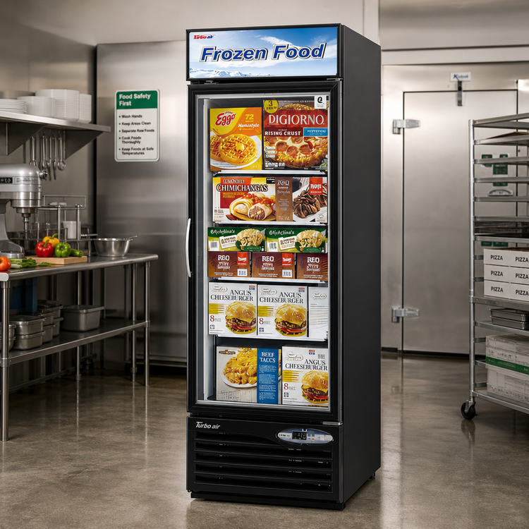 Product image #3 for Turbo Air One-Section Glass Door Freezer Merchandiser