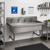 Thumbnail image #2 for Multi-Station Wall-Mounted Hand Wash Sink, 8-Inch Deep Bowl, 304 Stainless Steel