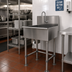 Thumbnail image #2 for Advance Tabco One-Station Floor-Mounted Knee-Operated Stainless Steel Service Sink with Gooseneck Spout