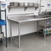 Thumbnail image #2 for Eagle Group Straight Stainless Steel Clean Dishtable, Right-to-Left, 48 x 30 x 43-1/2 Inches