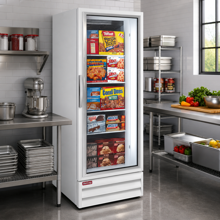 Product image #2 for Howard-McCray GR88BM 4-Section Glass Door Refrigerator Merchandiser, Bottom Mount, 88 Cu. Ft.
