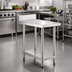 Thumbnail image #2 for Stainless Steel Work Table with Undershelf and 2-Inch Rear Backsplash, 30 x 18 x 34 Inches